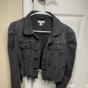 Black denim jacket